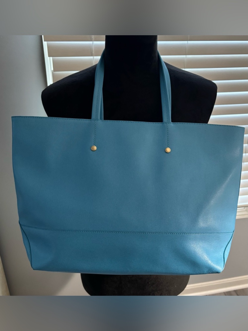 FURLA Authentic Sky Blue Leather Tote - Picture 5 of 16